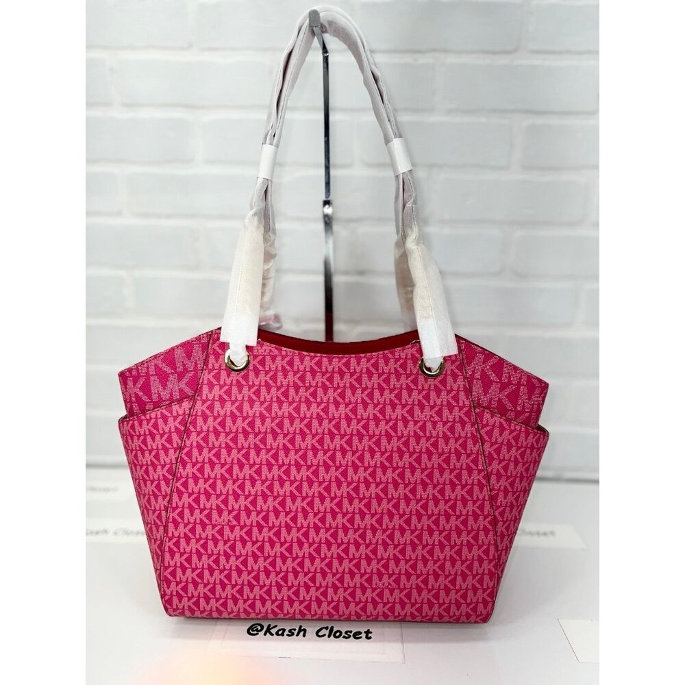 Michael Kors shoulder bag tote large chain purse electric pink - Picture 2 of 6